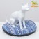 Animal Stear "Scandinavia", 45 x 45 x 10 cm, blue