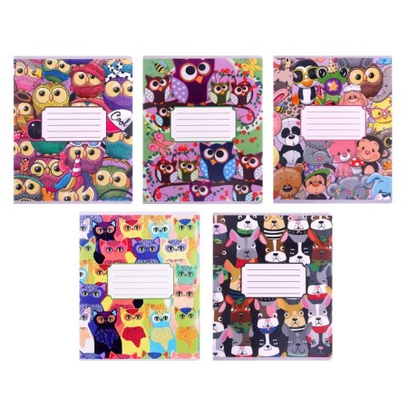 Notebook 12 sheets in the Bright Mix cage, cover coated cardboard, VD-LK, OFSET block, mix