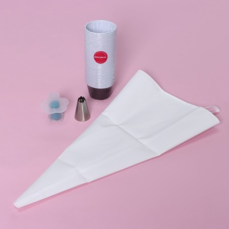 Confectionery set for dilapers, confectionery bag 1 pc, nozzle 2 pcs, form 50 pcs