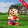Garden figure "Hedgehog Semyon with strawberries" 17x17x35cm