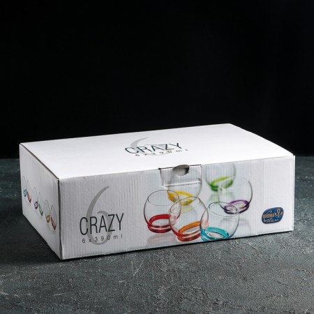 A set of glasses for whiskey "Crazy", 390 ml, 6 pcs-2