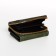 Women's wallet on the button, green color