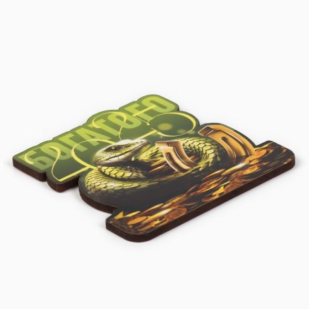 New Year's Wooden Magnet "New Year: rich 2025", 8 x 7.7 cm-2