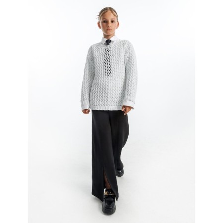 Свитер для девочки Amarobaby Knit Trend, рост 128 см, цвет белый-11