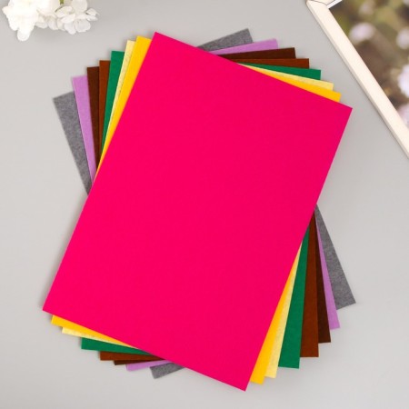 A set of hard felt "Astra" (8 pcs) Assorted, 1 mm, 20x30 cm