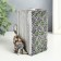 Souvenir Polystone Pencil "Elephant and Elephant in Popone with Flower" Silver 8.5x9x11.5 cm