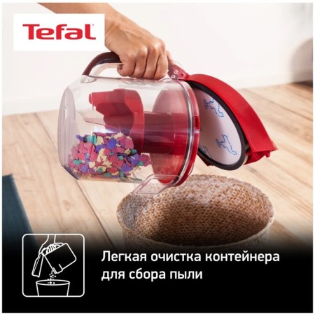 Vacuum cleaner Tefal TW4853EA, 550 W, 2.5 l, black/red-16