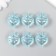 Bead for creativity plastic "Heart with a blue crown" 2.1x1.4x2.5 cm