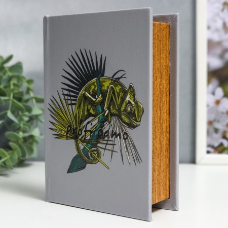Broke-Kniga tree to the leatherette "iguana" 18x13x4 cm-2