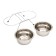 A set of 2 bowls on a stand, 2 x 900 ml