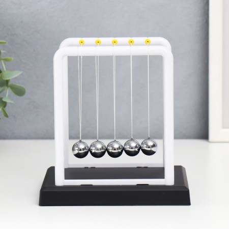 Plastic Plastic "Balls of Newton" White 14x11.5x13.5 cm-1