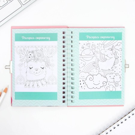 Questionnaire on a lock, in a solid cover A6, 40 sheets "Kotik"-9