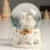 Souvenir Polystone Water Ball "White Bears" White with gold 7x8x9 cm