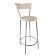 Baric chair with soft back, light-beige