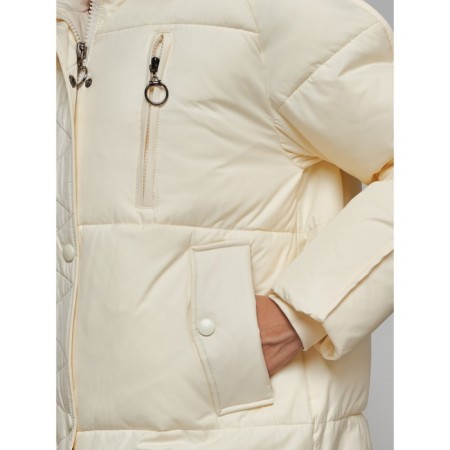 Winter jacket, size 42, beige color-9