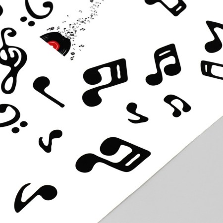 Sticker plastic interior color "musical plate" 60x30 cm-2