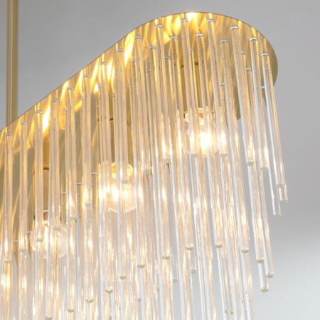 Suspended Bogate’s Allure 488/10, E14, 10x60W, 1200x170x940 mm, brass color-2