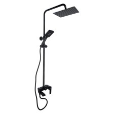 Showing system Accoona A83124F, single -leaf, pour 144 mm, tropical shower, watering can, black