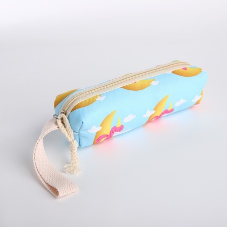 A backpack with a zipper, bag, cosmetic bag, blue color-11