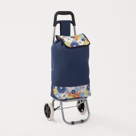 Household bag on a cart on a cord, the color is blue