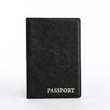 Cover for passport, black color
