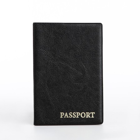 Cover for passport, black color