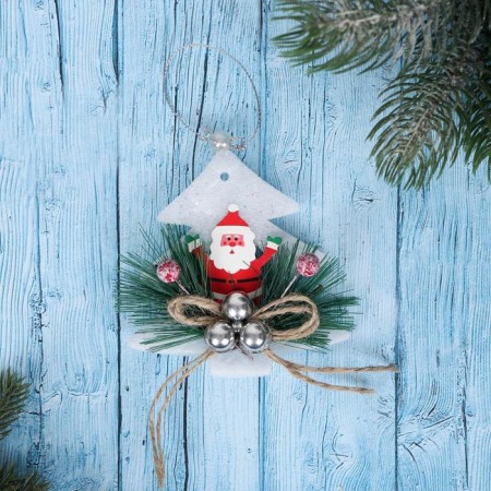 Decoration New Year's "Christmas tree" Santa Claus, 9x11 cm