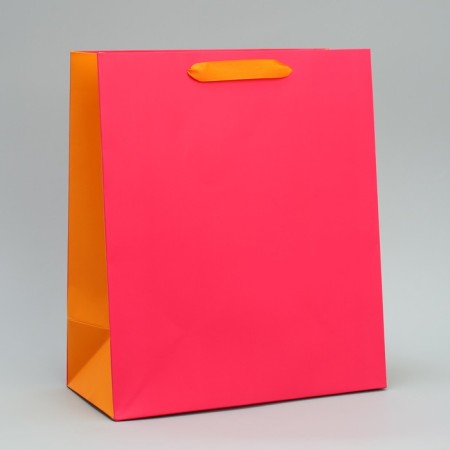 Two-color gift package, packaging, “pink-orange”, ml 23 x 27 x 11.5 cm-1