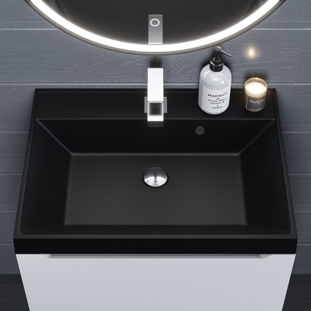 Sink uperwood Classic Quartz 60 cm, quartz, black matte, space-3