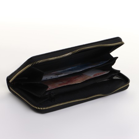 Women's wallet with lightning, black color-3