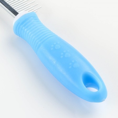 Comb "comfort" with teeth of different lengths, non -slip pen, 21.5 x 3 cm, blue-3