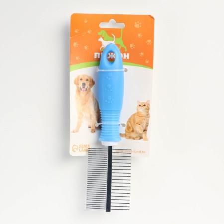 Comb “comfort” double, non -slip pen, 19.5 x 5.2 cm, blue-4