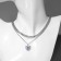 Piece "chain" amulet, butterfly, blue-white color in silver, 40 cm