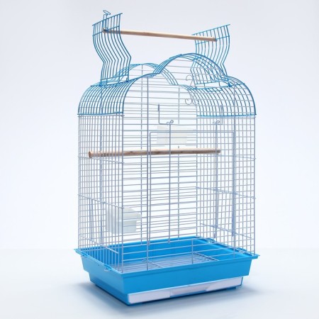 BD-3/1O bird cage, opening roof, 47.5 x 37 x 70 cm, blue