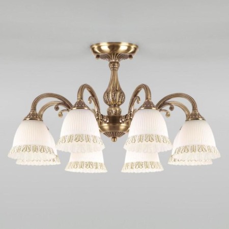 Campina chandelier, 8x60W E27, bronze color