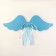 Carnival set "Angel" 2 items: skirt, wings, blue color