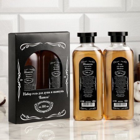 Set for shower gel and shampoo "Vanilla" 300 ml