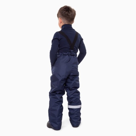 Baby trousers insulated, dark blue color, height 110 cm-3