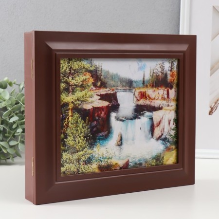 Key closed "Landscape" 26.5x31.5 cm nut-1