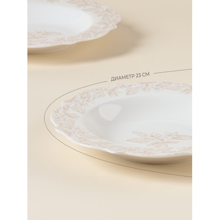 A set of deep plates SL Home "Amande", 2pcs, D = 23cm, 23x23x, 3.5 cm.-1