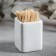 Porcelain stand for toothpicks Wilmax, 4 × 5 cm, white color