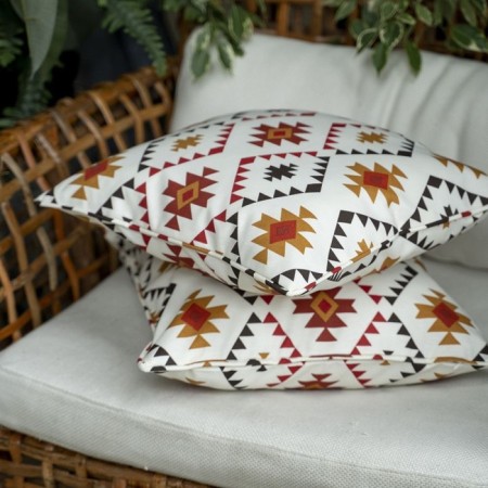 Decorative pillowcase "Celta", size 45x45 cm, red color