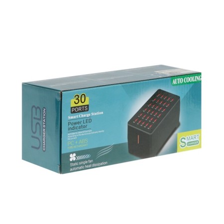 Charger station WT268, 30 USB, 150 W, black-5