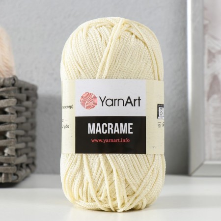 Yarn "Macrame Macrama" 100% polyester 130m/90g (137 dairy)