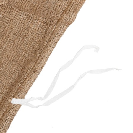 Jute bag, 45 × 60 cm, density 315 g/m², weaving 46 × 40 threads, with ties-9