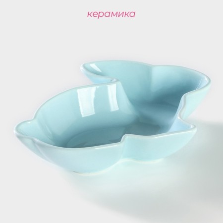 Ceramic Deep Dolyana Ceramic Serving Milash. Bunny ", 300 ml, 17.5 × 12.6 × 4 cm, blue color-1