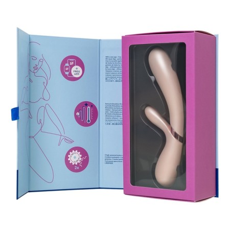 Satiffyer Hot Lover vibrator with clitoral stimulant, silver color-13