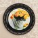 Panel-melting "Flowers", D = 18 cm, lacquer miniature, mix