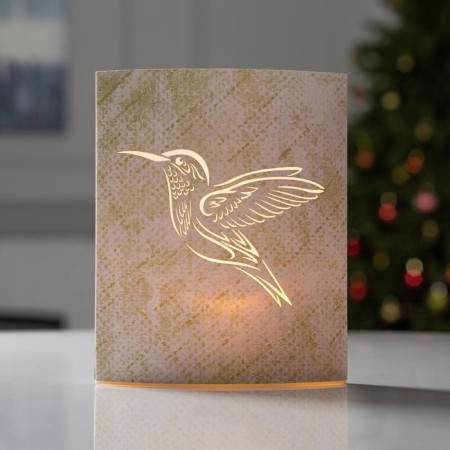 LED figure "Hummingbird" 13 × 16 × 5 cm, cardboard, battery AAX2 (not complete), glow warm white