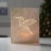 LED figure "Hummingbird" 13 × 16 × 5 cm, cardboard, battery AAX2 (not complete), glow warm white